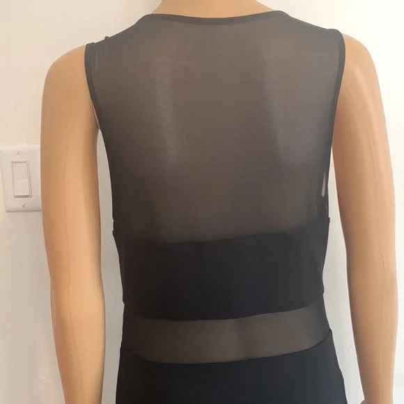 EXPRESS LIKE NEW Knit & Sheer Fabric Dress - Picture 7 of 11